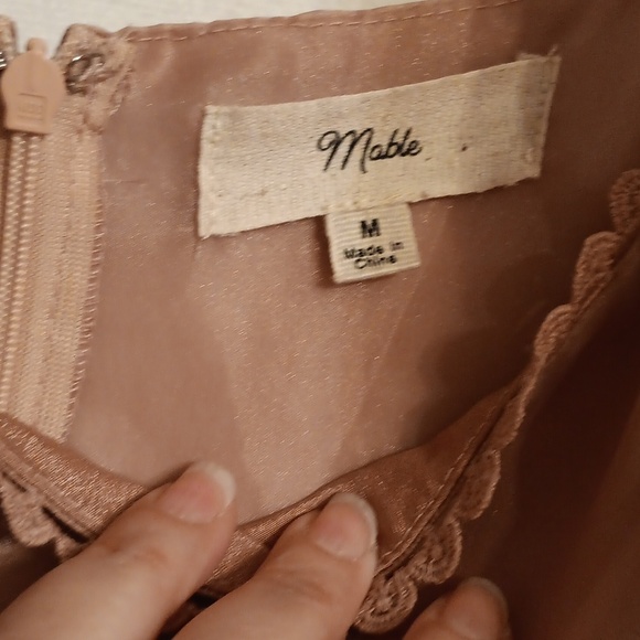 Mable Pink Baby Doll Dress Lined Size Medium - Picture 5 of 8